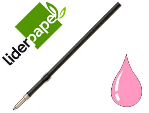 Recarga esferografica liderpapel gummy touch retratil 1,0 mm tinta rosa pack 10 unidades , Liderpapel , 68795 , 8423473687950